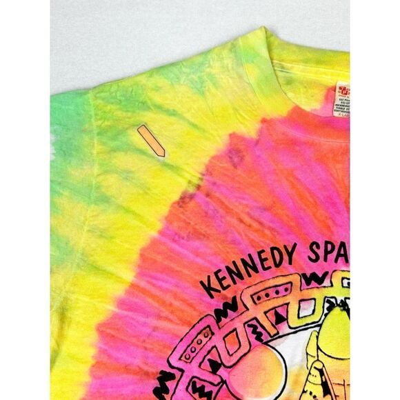 Vintage Kennedy Space Center T-Shirt XL Florida Tie Dye Puff Print Single Stitch - Picture 7 of 10